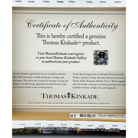 Battle Royale Women of DC Comics 10"x8" Certified Kincaid Canvas painting - Picture 3 of 11